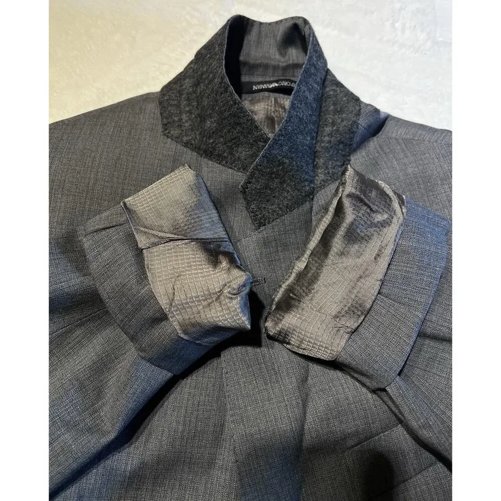 Emporio Armani G-Line Suit 38R 31x30 Gray Two Tone Melange Designer